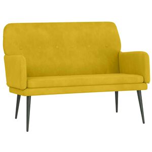 vidaXL Sitzbank Gelb 108x79x79 cm Samt