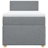 vidaXL Boxspringbett mit Matratze Hellgrau 90x200 cm Stoff
