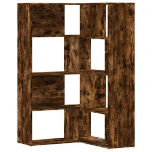 vidaXL Eck-B&uuml;cherregal 4 Etagen R&auml;uchereiche 85x85x140cm Holzwerkstoff