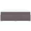 vidaXL Boxspringbett mit Matratze Grau 160x200 cm Kunstleder