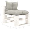 vidaXL 4-tlg. Garten-Lounge-Set Paletten mit Taupe-Kissen Holz
