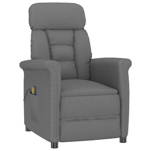 vidaXL Massagesessel Dunkelgrau 96,5 x 70,5 x 95 cm Mikrofaser