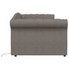 vidaXL Tagesbett USB Taupe Stoff 90x200 cm