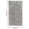 vidaXL Shaggy-Teppich Hochflor Grau 80x150 cm 50 mm