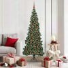 vidaXL Eckiger k&uuml;nstlicher Weihnachtsbaum Gr&uuml;n 180 cm PVC und Metall