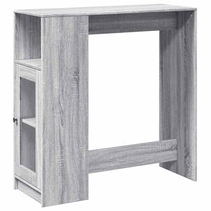 vidaXL Bartisch mit Regal Grau Sonoma 101x40x103,5 cm Holzwerkstoff