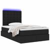vidaXL Bett mit Stauraum und LED Schwarz 120 x 190 cm Polyester