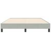 vidaXL Boxspringbett ohne Matratze Hellgrau 160x210 cm Samt