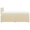 vidaXL Boxspringbett mit Matratze Creme 120x190 cm Stoff