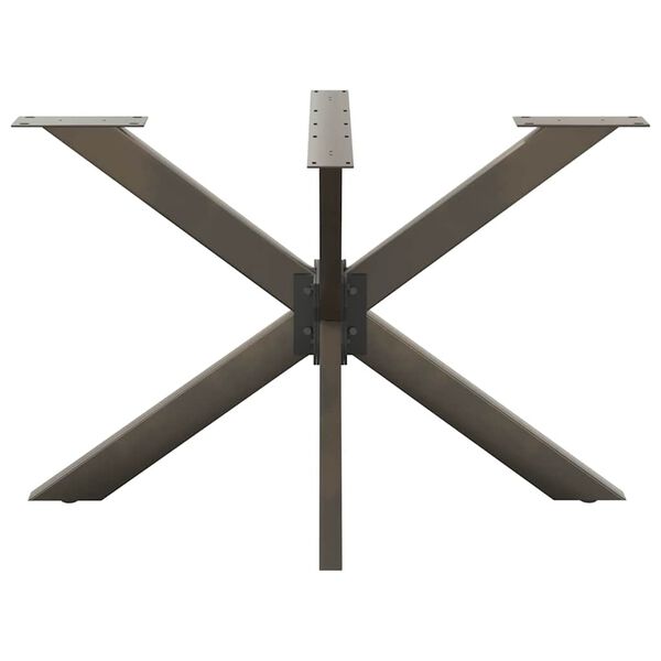 vidaXL Esstischbein in Spinnenform Naturstahl 120x68x(72-73) cm Stahl
