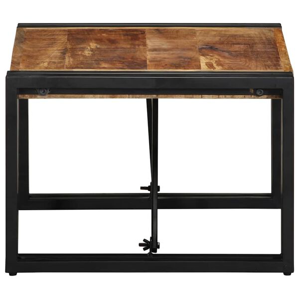 vidaXL Couchtisch 50x50x35 cm Raues Massivholz Mango