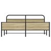 vidaXL Metallbett ohne Matratze Sonoma-Eiche 200x200 cm
