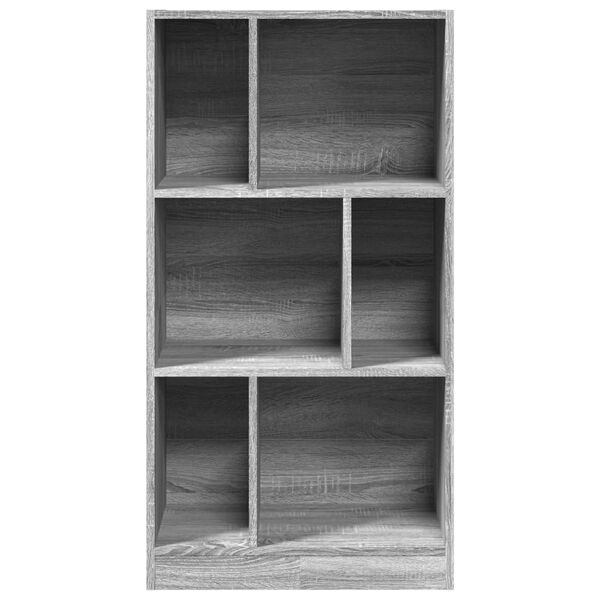 vidaXL B&uuml;cherregal Grau Sonoma 57x28,5x107,5 cm Holzwerkstoff