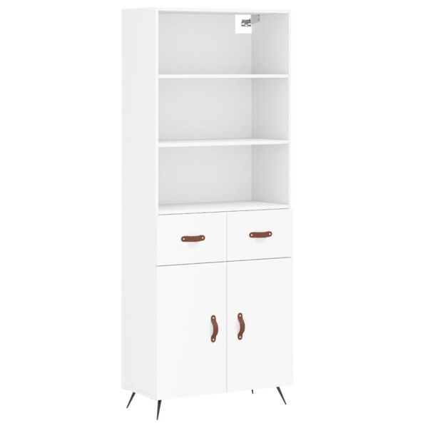 vidaXL Highboard Wei&szlig; 69,5x34x180 cm Holzwerkstoff
