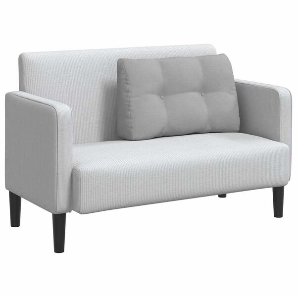 vidaXL R&uuml;cken Kissen Wolkengrau 80 x 24 x 50 cm Stoff