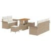 vidaXL Gartensofa-set 8 Stk. Beige Poly-Rattan