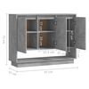 vidaXL Sideboard Betongrau 97x31x75 cm Holzwerkstoff
