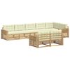 vidaXL Outdoor-Sofagarnitur 8 Stk. Wei&szlig; und Creme Polyester