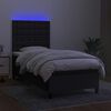 vidaXL Boxspringbett mit Matratze & LED Schwarz 90x190 cm Stoff