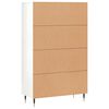vidaXL Highboard Hochglanz-Wei&szlig; 69,5x31x115 cm Holzwerkstoff