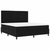 vidaXL Boxspringbett mit Matratze mit LED Schwarz 180 x 200 cm Stoff