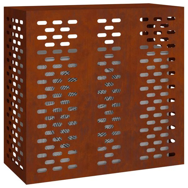 vidaXL Klimaanlagenabdeckung Rostig 110 x 50 x 105 cm Wetterfeststahl