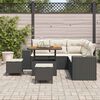 vidaXL Gartensofa-set mit Kissen 8 pcs Schwarz und Creme Poly-Rattan