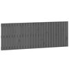 vidaXL Wand-Kopfteil Grau 166x3x60 cm Massivholz Kiefer