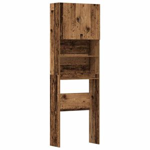 vidaXL Waschmaschinenschrank Altholz-Optik 64x24x190 cm Holzwerkstoff