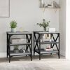 vidaXL Beistelltische 2 Stk. Grau Sonoma 40x42x50 cm Holzwerkstoff