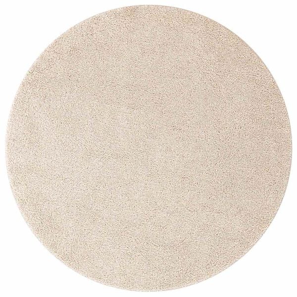 vidaXL Anti-Rutsch Shaggy Teppich Creme 160 x 160 cm PP