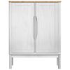 vidaXL Sideboard FLORO Wei&szlig; 70 x 30 x 70,5 cm Massivholz Kiefer