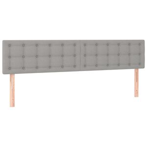 vidaXL Kopfteile Hellgrau 200x5x78/88 cm Stoff
