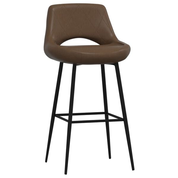 vidaXL Barhocker Dunkelbraun Kunstleder