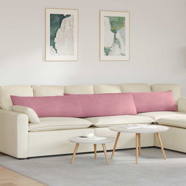 vidaXL Sofakissen 2 St&uuml;ck Rosa 200 x 40 cm Cordstoff