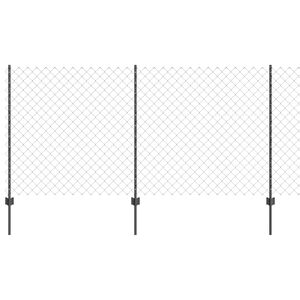 vidaXL Kettenzaun mit Pfosten 25 x 1,2 m (B x H)