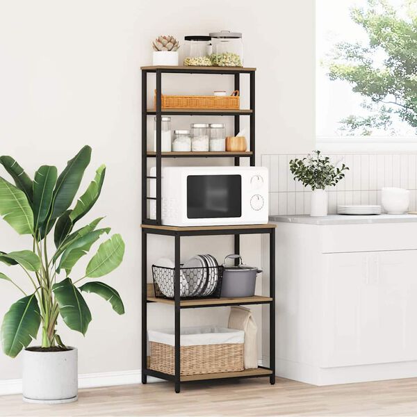 vidaXL K&uuml;chenregal Artisan-Eiche 60 x 40 x 168 cm Holzwerkstoff