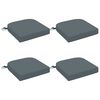 vidaXL 4-teilige Sitzkissen SOEST 4 stk. 100 % Polyester Blau