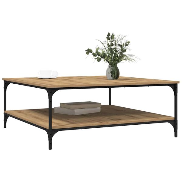 vidaXL Couchtisch Artisan-Eiche 100 x 100 x 40 cm Holzwerkstoff