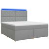 vidaXL Boxspringbett mit Matratze Hellgrau 160 x 200 cm Stoff