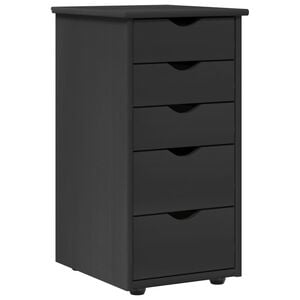 vidaXL Schrank 34 x 39 x 61,5 cm Massivholz Kiefer Grau