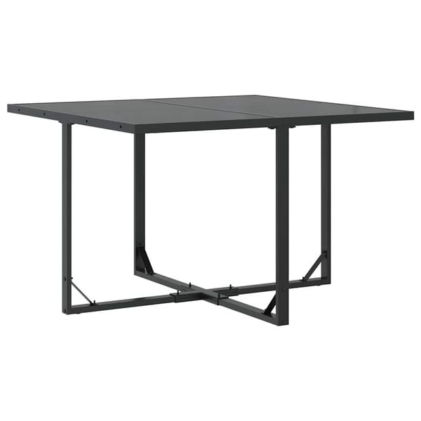 vidaXL Garten Essgruppe 5 pcs Schwarz Stahl