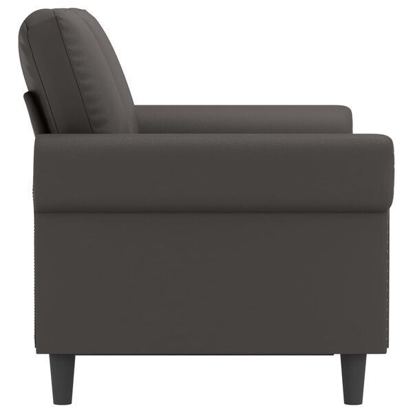 vidaXL 2-Sitzer-Sofa Grau 120 cm Kunstleder