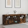 vidaXL Sideboard mit LED-Leuchten R&auml;uchereiche 181,5x37x67 cm
