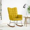 vidaXL Schaukelstuhl Gelb Samt