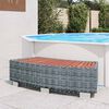 vidaXL Spa-Einstiegsstufe Grau Poly Rattan 92×45×25 cm