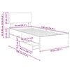 vidaXL Bettrahmen Braun Eichen-Optik 75 x 190 cm Holzwerkstoff