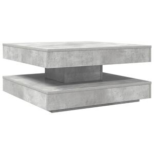 vidaXL Couchtisch 360-Grad Drehbar Betongrau 70x70x34,5 cm