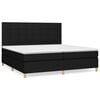 vidaXL Boxspringbett mit Matratze Schwarz 200x200 cm Stoff