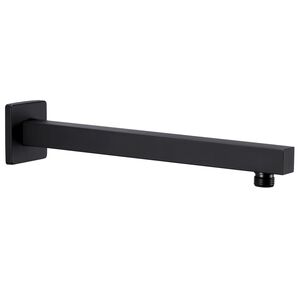 vidaXL Duscharm Quadratisch Edelstahl 201 Schwarz 30 cm